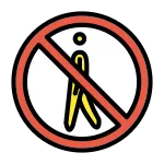 No Pedestrians SVG Icon